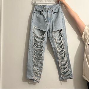Super distressed Carmar jeans